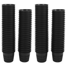 90 macetas hidropónicas de red, macetas de plástico para jardín, balcón, hidroponía y cultivo sin suelo (8 cm)