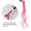 39 pezzi di extension per capelli colorate con clip, 55 cm, sintetiche e lisce, arcobaleno 6