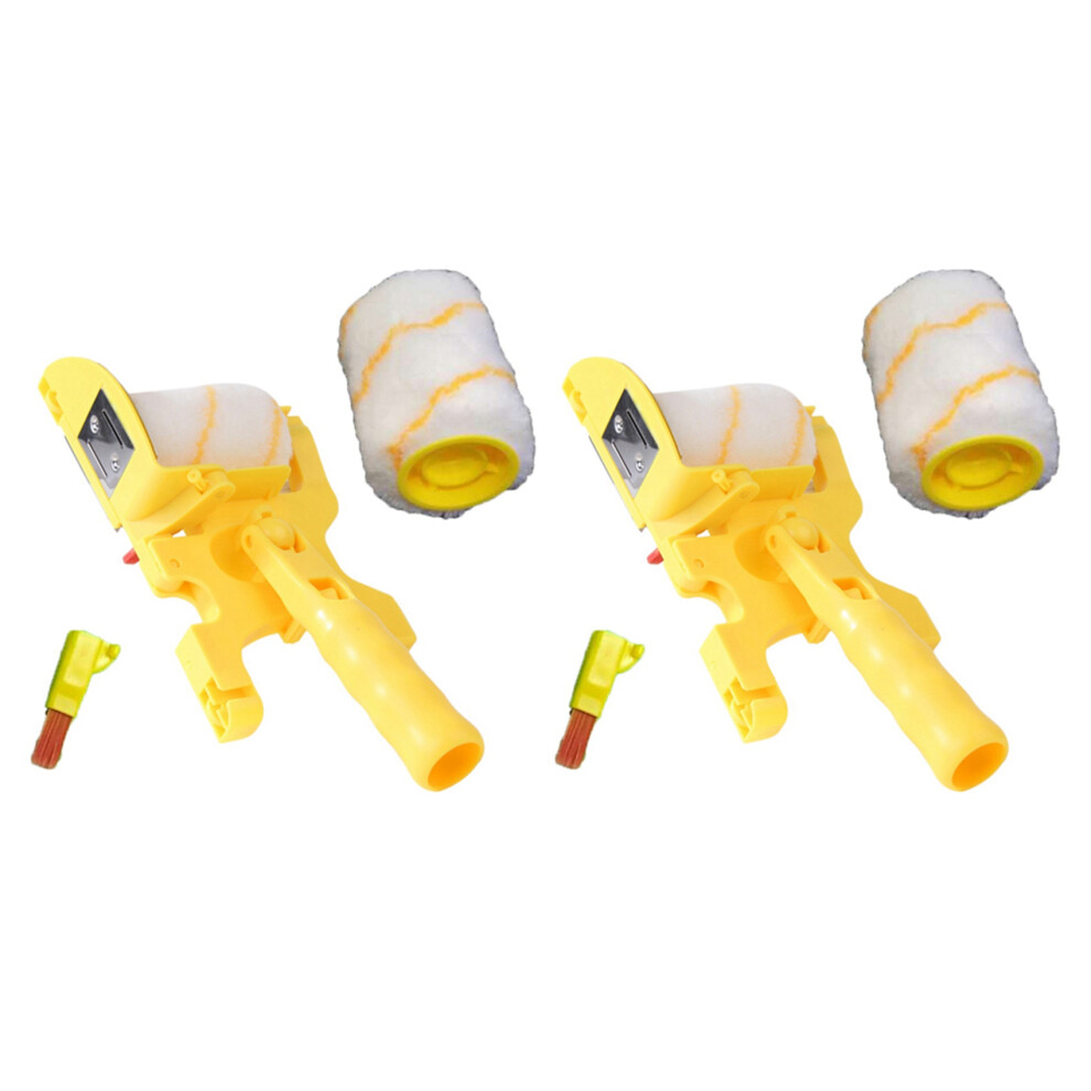 2X Clean Cut Paint Edger Roller Brush Wall Ceiling Door Painting Roller Brush Painting Edging Tools 4854179427726