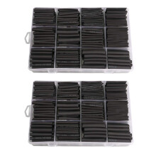 1250Pcs Heat Shrink Tubing Kit Heat Shrink Tubes Wire Wrap Ratio 2:1 Electrical Cable Sleeve Assortment with Case
