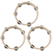 3X 8 pollici tamburello musicale tamborine tamburo rotondo percussioni regalo per festa KTV