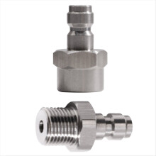 2 Stück universelle 8-mm-Schnellkupplungsstecker-Adapter, M11x1-Innengewinde und Außengewinde für Kohlendioxid-Adapter