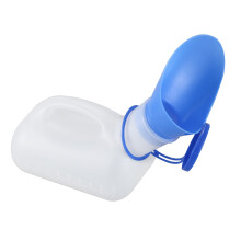 Tragbare Urinflasche, 1000 ml, für Männer und Frauen, Reisen und Camping, Weiß & Blau