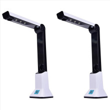 Fotocamera per documenti 2X per insegnanti, scanner per documenti USB portatile con supporto, scanner per foto in formato A4 HD da 8 MP