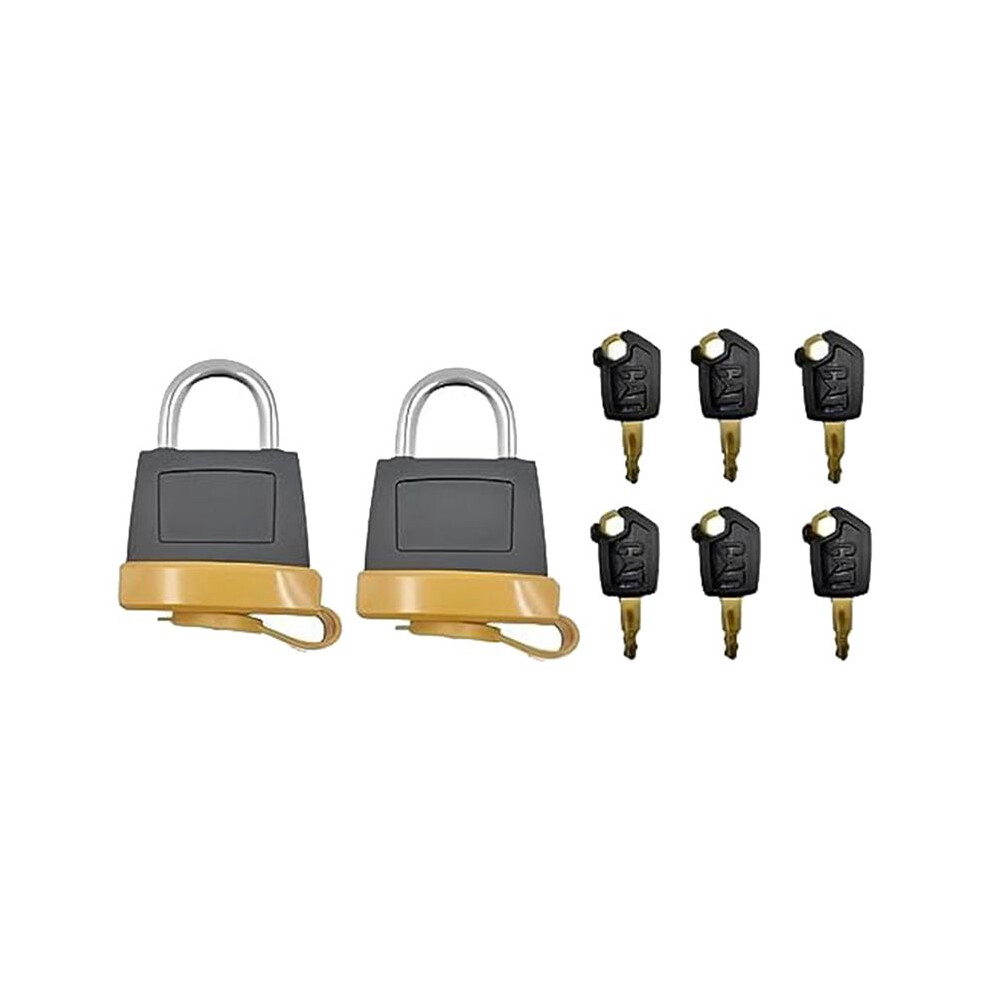 2Set 246-2641 Padlock With 6Pcs 5P8500 Iginition Keys For Cat 20103300 2849039 7X7700 1428828 4853137724372