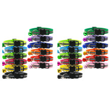 24 collari riflettenti per gatti con fibbia di sicurezza a sgancio rapido e campanello, regolabili da 19 a 32 cm (12 colori)