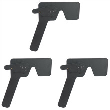 3X Professionelle ophthalmologische Lorgnette 17 Lochblende aus schwarzem Kunststoff für Sehtests, Augenverschluss