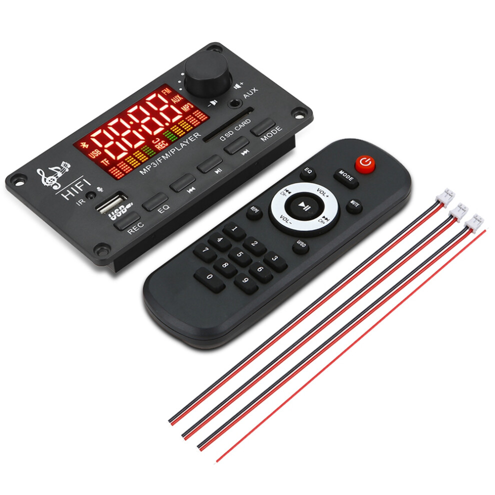 12V Amplifier Bluetooth 5.0 100W Mp3 Decoder Board Call Recording Wireless Music Audio Module Usb Tf Radio For Car(A) 4853137730724
