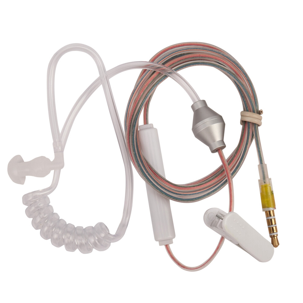 Anti Radiation Proof Covert Acoustic Tube Earpiece 3.5Mm Air Tube Earphone Headset For Mobile Phone Android Cellphone 4853137710948