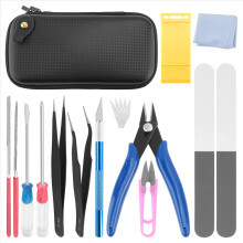 15 PCS Model Tools Kit Modeler Basic Tools Hobby Building Tools Kit for Buildings Cars Airplanes Model Assemble