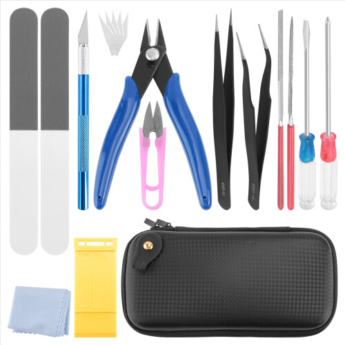 15 PCS Model Tools Kit Modeler Basic Tools Hobby Building Tools Kit for Buildings Cars Airplanes Model Assemble 1