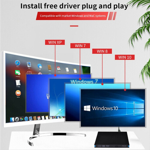Blu-Ray Burner Player USB 3.0 CD DVD External Bluray Drive Writer Reader for PC Laptop Desktop 1