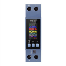 Wechselstrom-Voltmeter, Amperemeter, Wattmeter, DIN-Schienenmontage, Energiezähler (100–290 V, kWh), LED-Digitalanzeige, Detektor