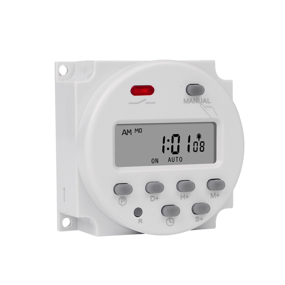 1 Second Interval 220V Digital Lcd Timer Switch Weekly Programmable Time Relay Programmer Cn101s 4852463365006