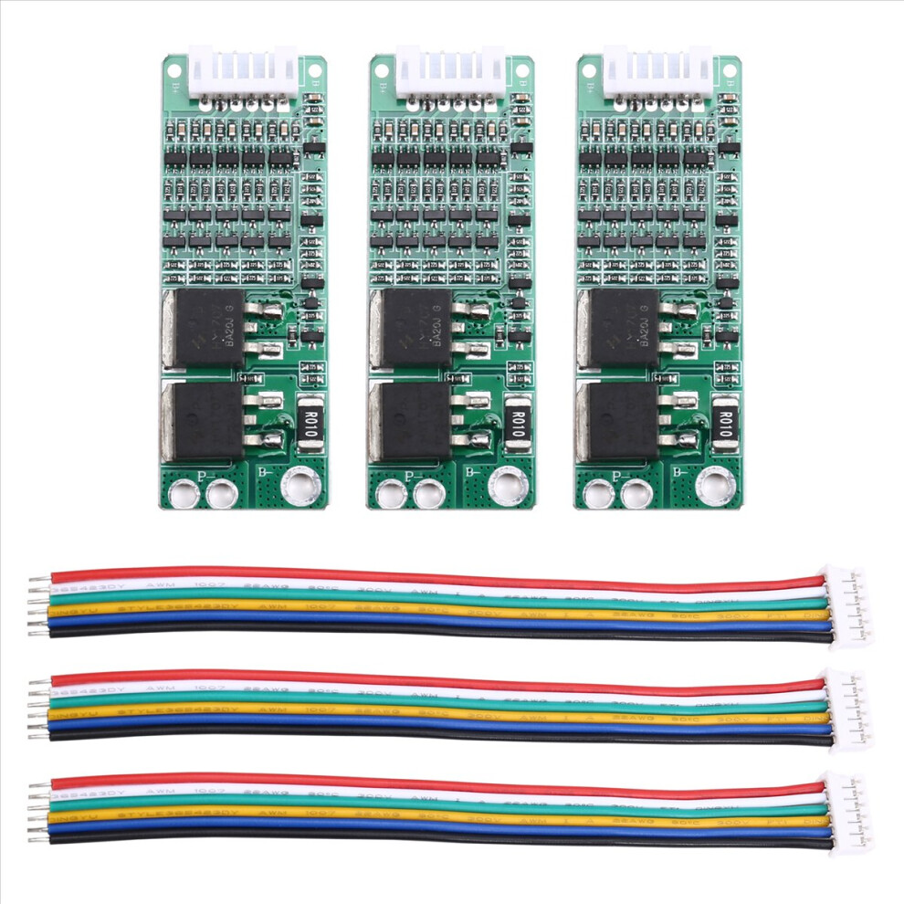 3Pcs 5S 16V 18.5V 15A Li-Ion Lithium Battery Protection Board With Overcharge Overdischarge Short Circuit Protection 4852423560793