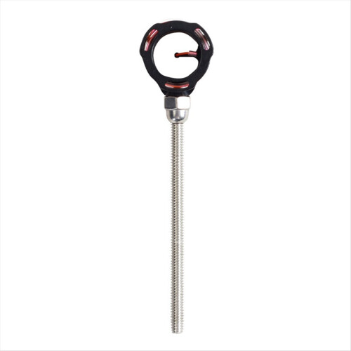 Recurve-Bogenvisier mit einem Pin, Aluminium, Schwarz