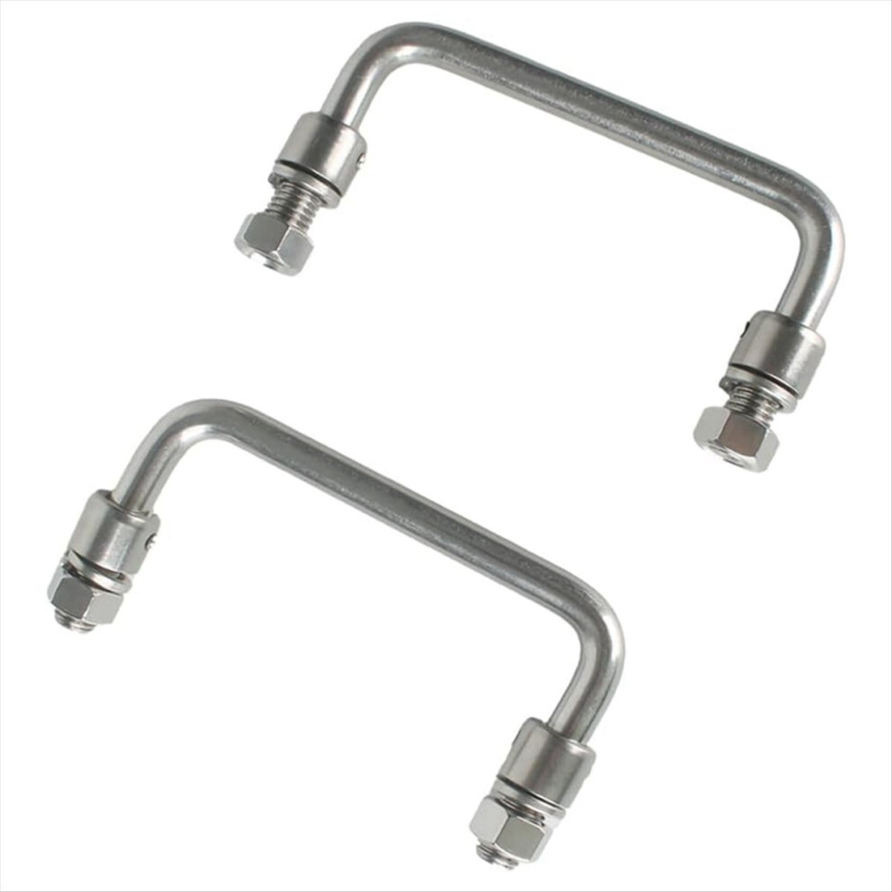 304 Stainless Steel Folding Handle 90 Degree Folding Pull Handle,Cabinet Handle Toolbox Handle,2 Pack Hole Center 5.31In 4851376235116