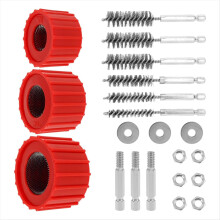 Kupferrohrreiniger 1/2 Zoll, 3/4 Zoll, 1 Zoll, Kupferrohrreiniger für Bohrmaschinen, reinigt Kupferrohre, -schläuche und -fittings zum Löten