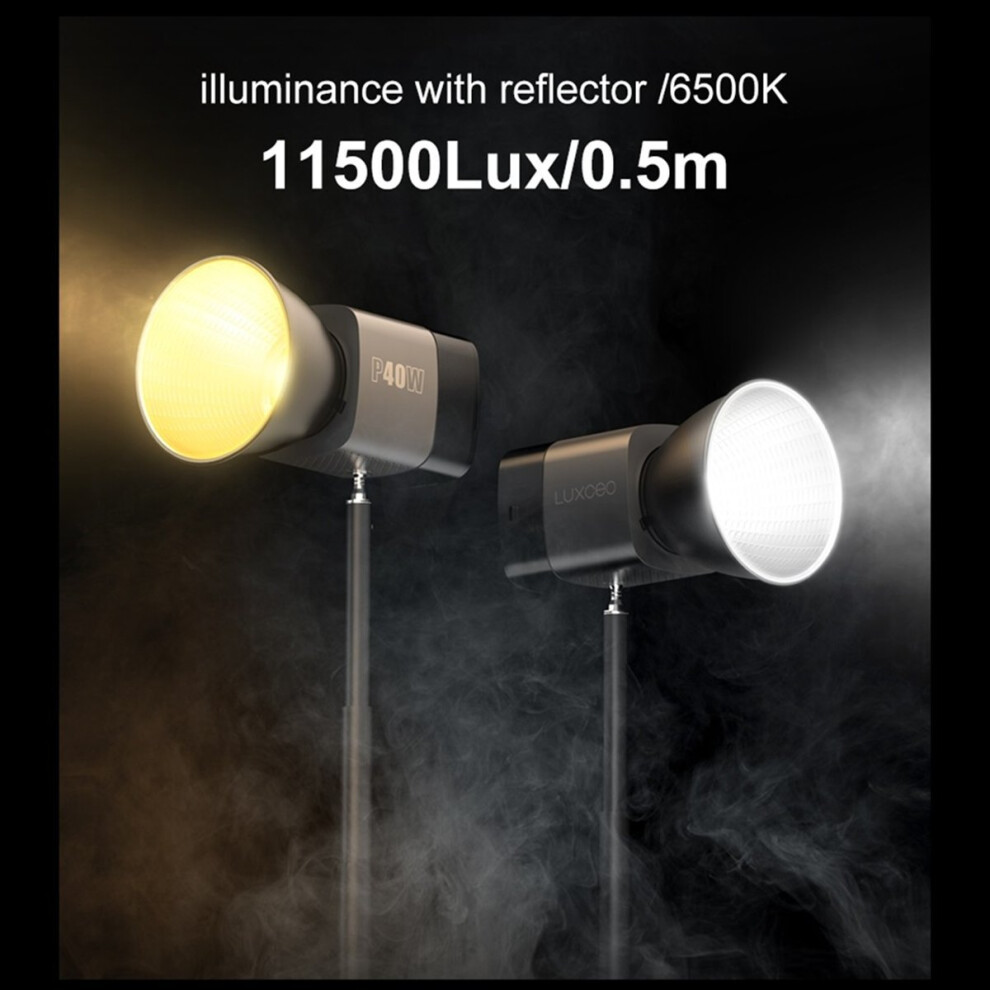 Led Video 40W Bi-Color Cob Photographic Studio 2500K-6500K 5000Mah For Live Streaming Commercial Photography Light 4852423569420