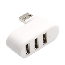 3 Port USB 2.0 Hub USB Port Splitter USB 2.0 Expander 90-180 Degree Rotatable for PC Tablet Laptop Printer Camera
