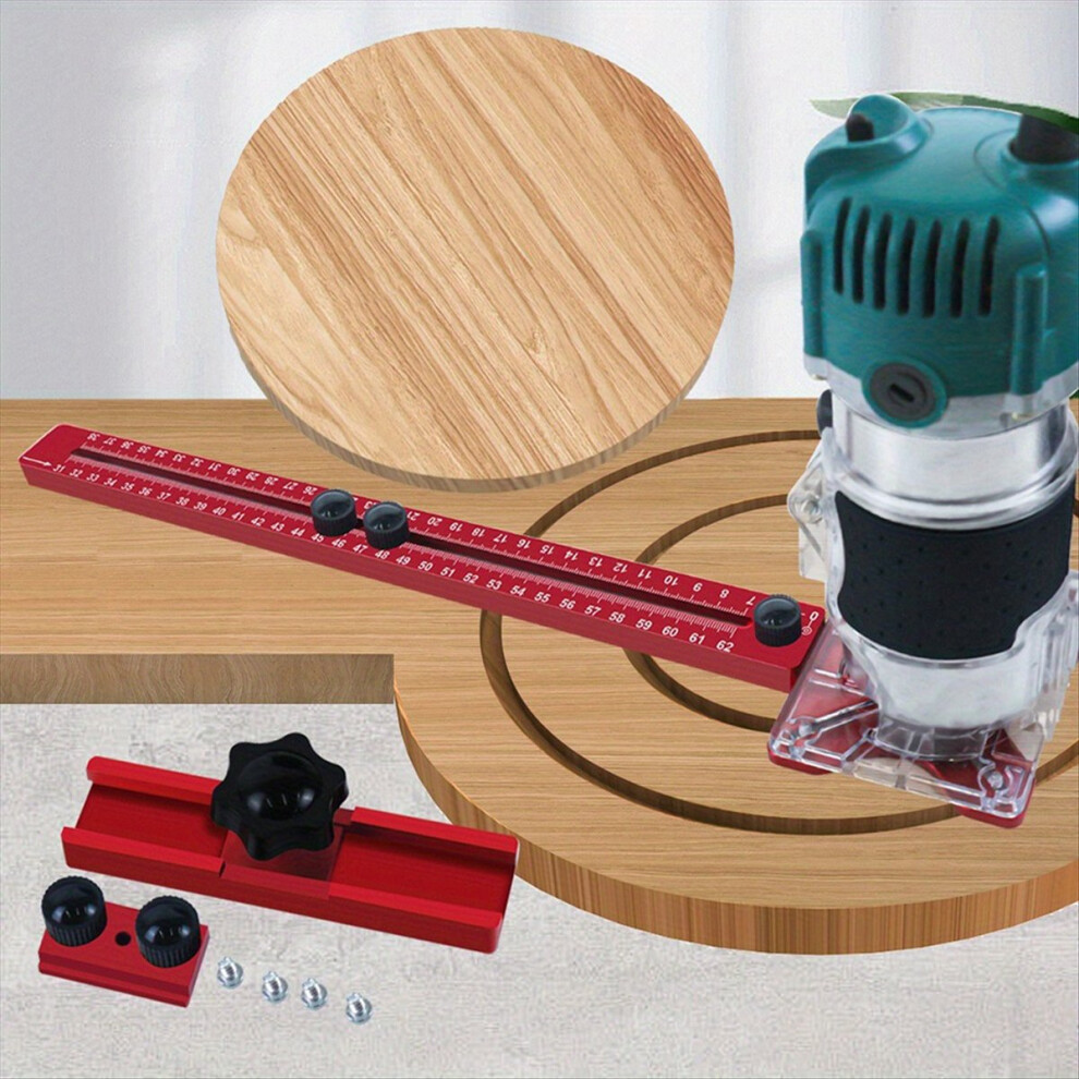 Woodworking Aluminum Alloy Trimming Machine Base Backrest Metric Milling Circle Locator Round Hole Slot Locator 4852423585895