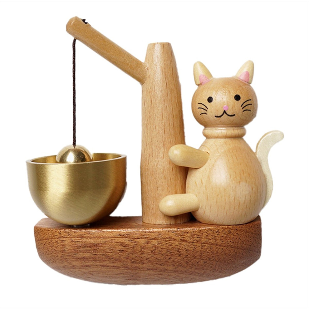 Beech Wood Wooden Door Bell Wind Chime, Room Decor, Garden Landscape Bell, Shopkeeper Reminder 4852423595160