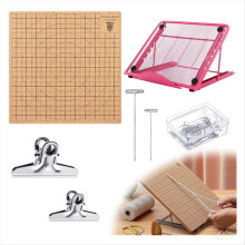 Macrame Board Set with T-Needle Clip, Supplies Knitting Craft Helper, Macrame and Knotting Board, Macrame Supplies S
