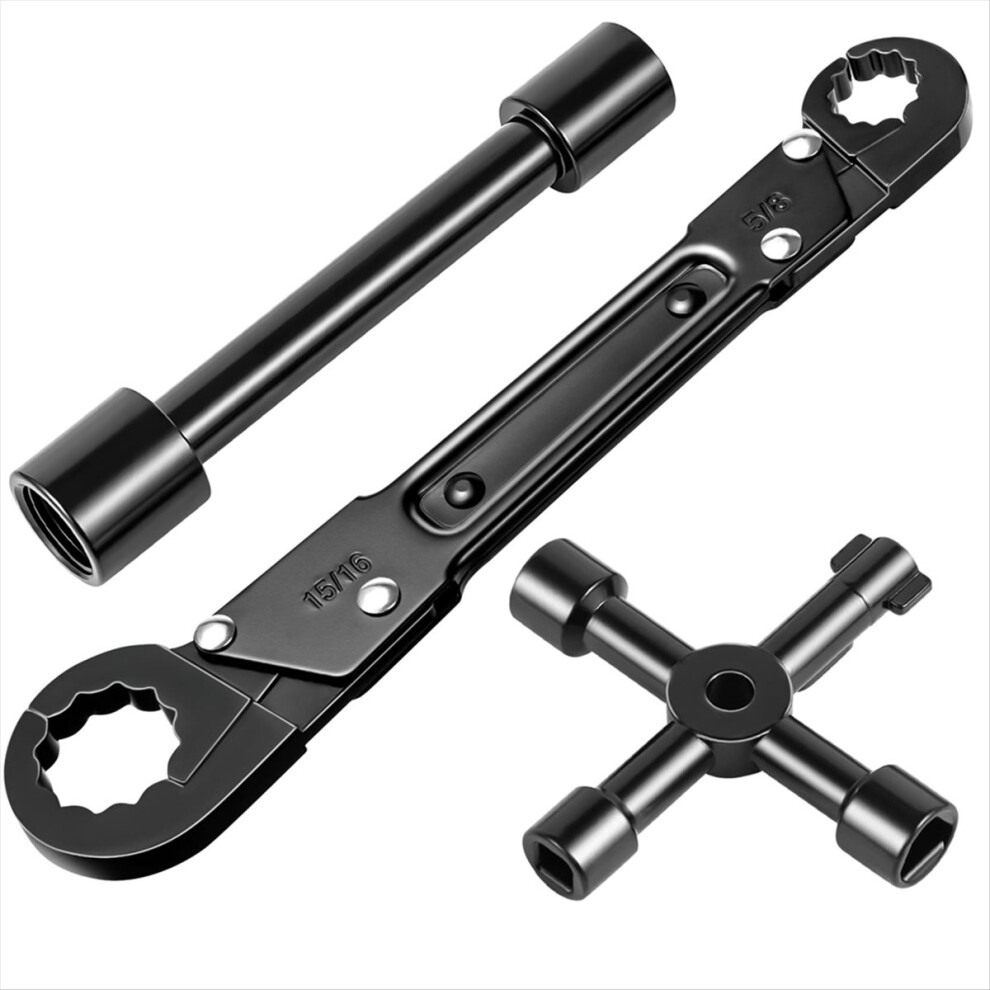 Angle Stop Wrench Kit, Plumbing Tools, Angle-On Wrench Plumber Wrench For Angle Stop And Supply Nut Installations 4852423505442
