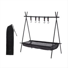 Gestell + Netztasche, faltbares Campingstativ, Reisegepäckaufhänger, 50 x 70 x 72 cm