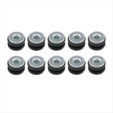 10 piezas de pernos de ojal de goma M6 para motocicleta para carenado, amortiguador de amortiguación, anillo de goma