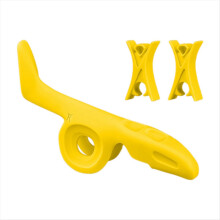 Corrector de mano para sujetar el arco del violín, corrector de mano para sujetar el arco recto, corrección de la forma de la mano, amarillo