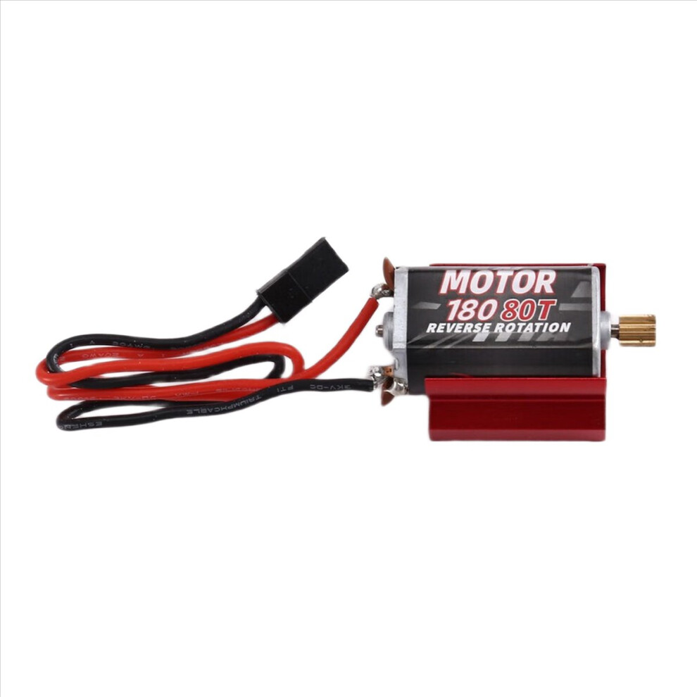 180 Brushed Motor With 11T Gear For Trx4m 1/18 Rc Crawler With Heat Sink 80T Red 4852423538914