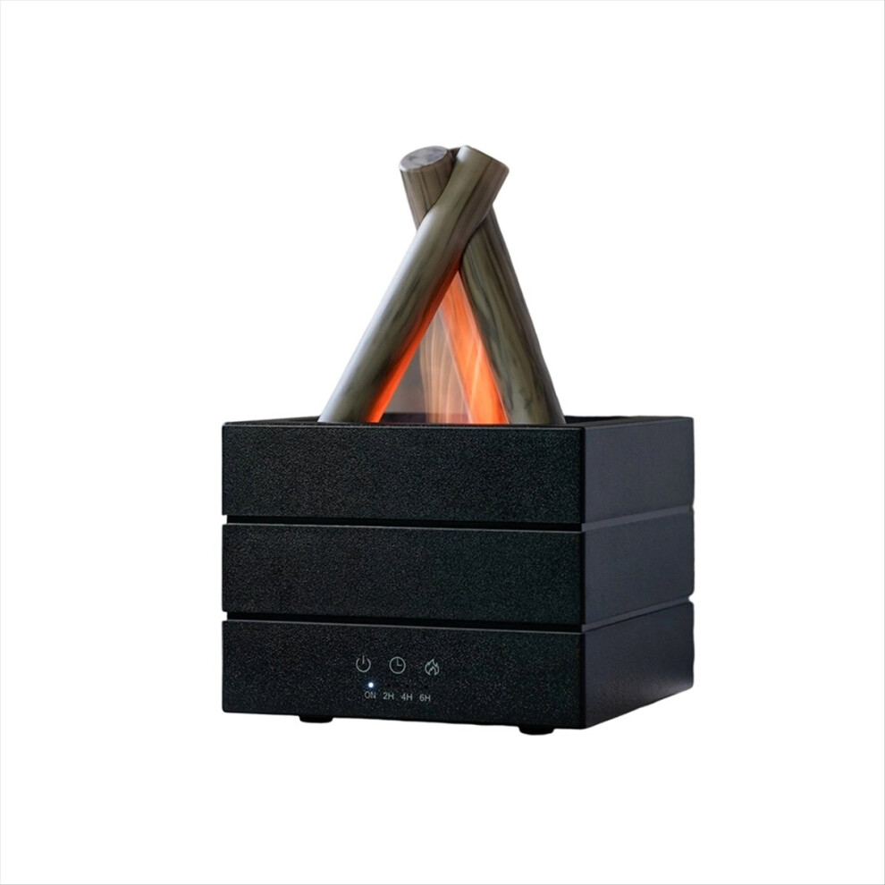 Flame Humidifier, Aroma Essential Oil Diffuser with Remote Control and Light, Black-image-OPC-PN88CFD-NEW