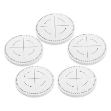 Disco trenzado de 64 ranuras, 5 piezas, tablero de tejido redondo grueso para hacer pulseras de hilo y suministros de joyería artesanal.