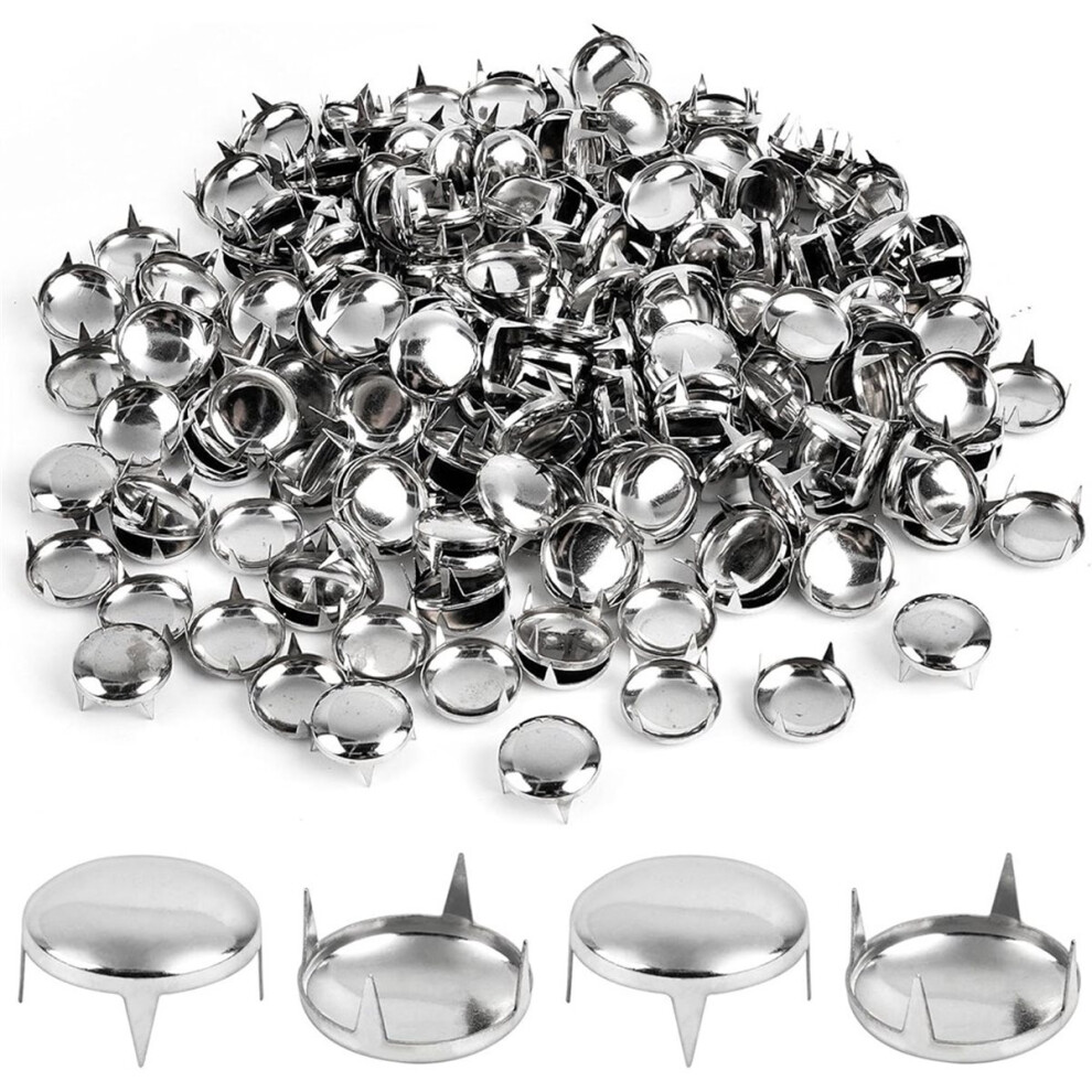 250Pcs 16Mm Round Dome Studs For Clothing, Nailhead Studs And Spikes Leather Rivets, Prong Studs Kit For Punk Rock Diy 4852957121415