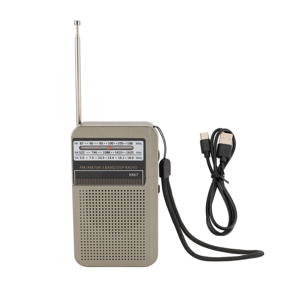 Portable Radio Fm Am Sw Miniature Radio With 3.5Mm Headphone Jack For Indoor Outdoor Emergency Use 4852957129473