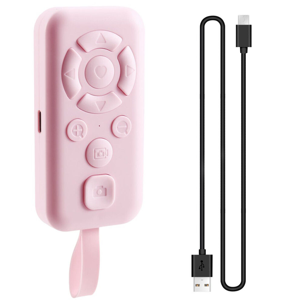 Protable Bluetooth Remote Control Self-Timer Camera Stick Shutter Button Wireless Controller Pink 4852957124812