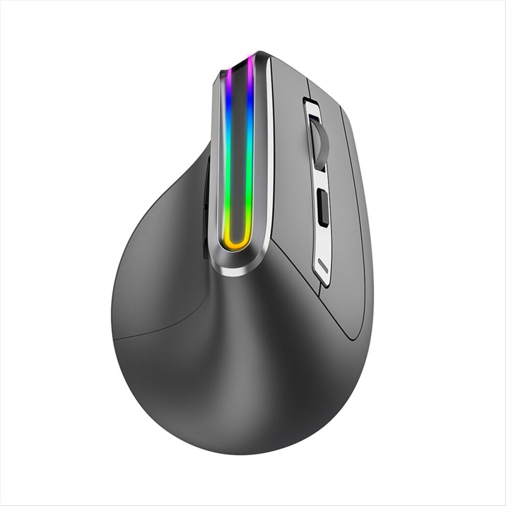 Ergonomic Rgb Wireless Vertical Mouse Usb Optical Mouse Rechargeable Bluetooth Mouse For Desktop/Laptop/Pc 4852957142120
