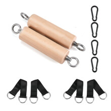 Wooden Pull Up Climbing Hold Grips,Arm Strength Trainer, Pull Up Grip Strength Straps for Home ,Gym, Fitness