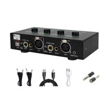 Mini slúchadlový zosilňovač, 2-kanálový stereo audio zosilňovač s napájacím adaptérom, nabíjacia verzia pre slúchadlá