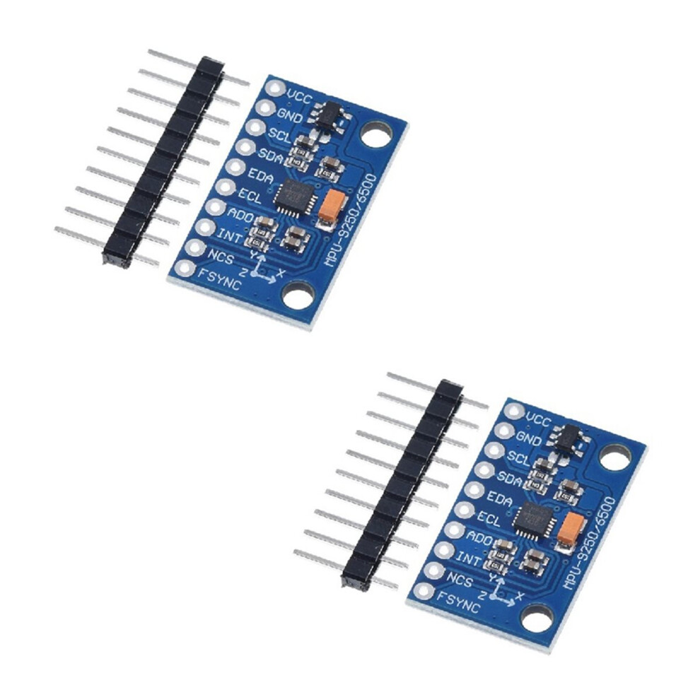 2Pcs -9250 Mpu 9250 Mpu-9250 9- Spi/Iic Attitude +Gyro+Accelerator+Magnetometer Sensor Module Mpu9250 4852957160780