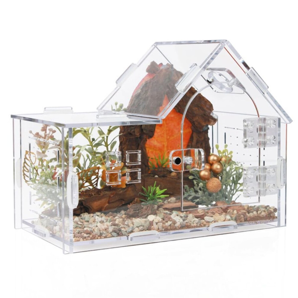 Acrylic Jumping Spider Enclosure Versatile Reptile Enclosure for Tarantula,Gecko,Chameleon,,,and Hermit Crab