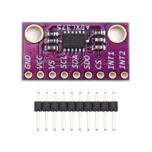 ADXL375 High-G 3-rozbočovač akcelerometra, meranie 200g/SPI, na detekciu nárazu, vibračný test.