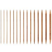 Juego de 75 agujas de tejer de bambú de 20 cm con doble punta carbonizada para tejer (2,0 mm-10 mm)