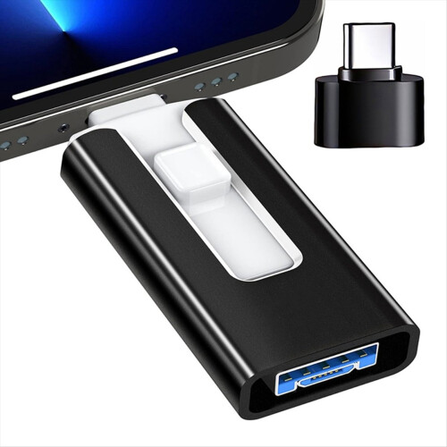 3-in-1-USB-Stick (USB 3.0, Highspeed-Übertragung, 512 GB) für Android-Geräte (Type-C, USB-C, Micro-USB-Speicherstick)