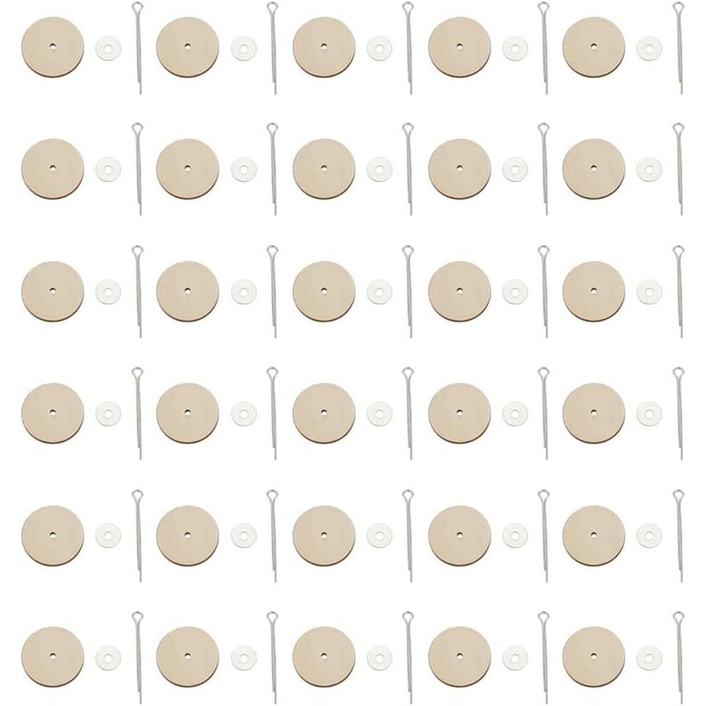 30 Set 29.5Mm Doll Joint Pin Joints And Fibreboard Disks Wooden Doll Joints Accessories For Plush Bear Doll Diy Making 4852957177436