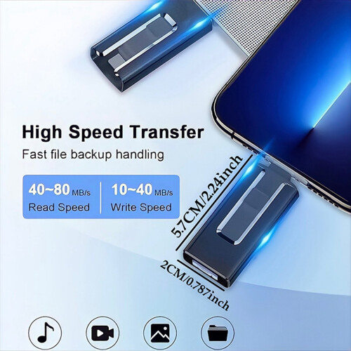 3-in-1-USB-Stick (USB 3.0, Highspeed-Übertragung, 512 GB) für Android-Geräte (Type-C, USB-C, Micro-USB-Speicherstick) 1