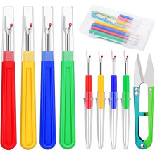 Seam Ripper, 4 Big and 4 Small Remover Tools, Seam Rippers for Sewing, Thread Remover Tool with Thread Snip, Storage Box