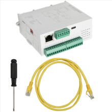 Modulo di acquisizione di switch analogico RS485 RJ45 distribuito IO remoto Modbus 8DI+8DO Supporto PNP NPN DIP Splicing libero