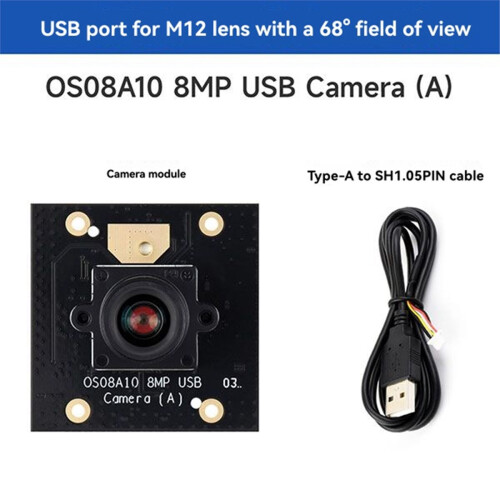 8MP Camera Module USB 2.0 Camera Module OS08A10 Image Sensor Plug and Play Monitor Module 1
